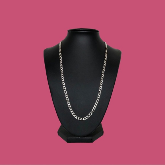 925 Sterling Silver Cuban Chain Necklace